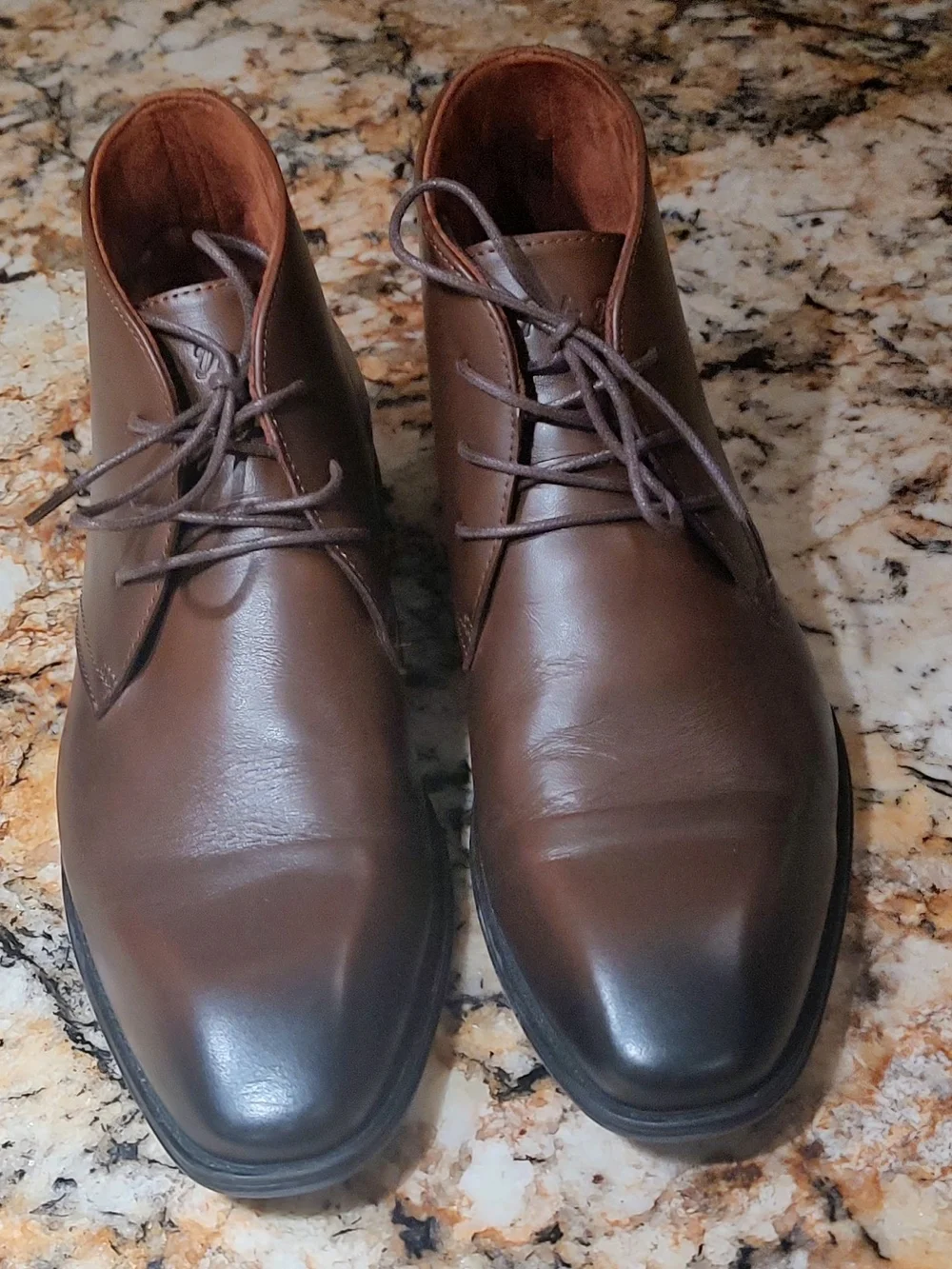 Holy Dove Men's Oxford Leather Dress Boots Brown US 12 Like New